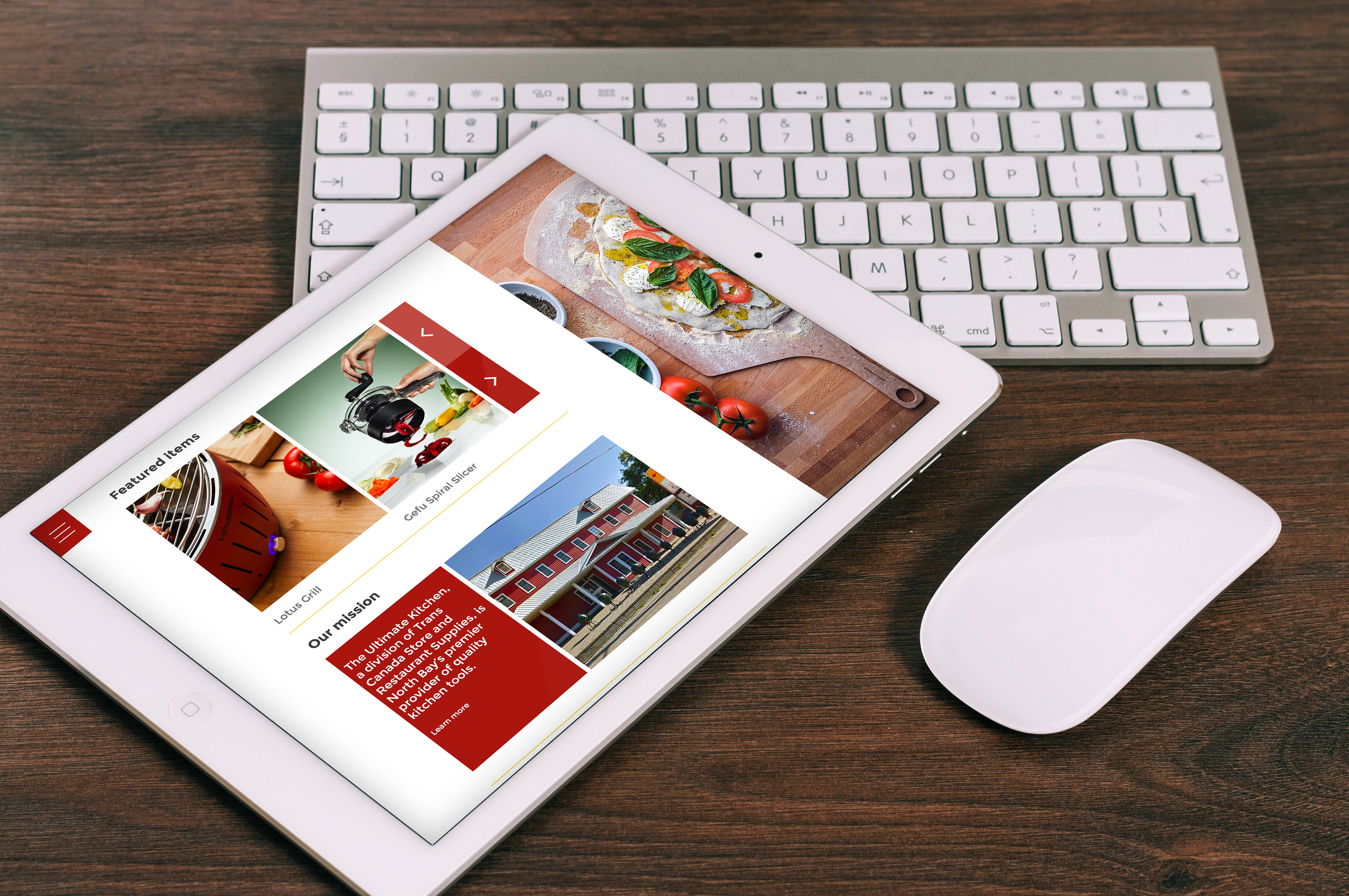 Ultimate Kitchen responsive web design for mobile